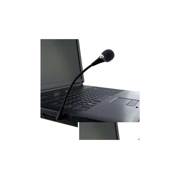 Microphones Ces Mini microphone flexible de 3,5 mm pour PC/ordinateur portable/Skype Drop Delivery Electronics A/V Accessoires Câbles DH7I3