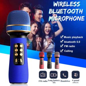 Microphones Claite sans fil Bluetooth microphone karaoké FM Radio Audio Intégry