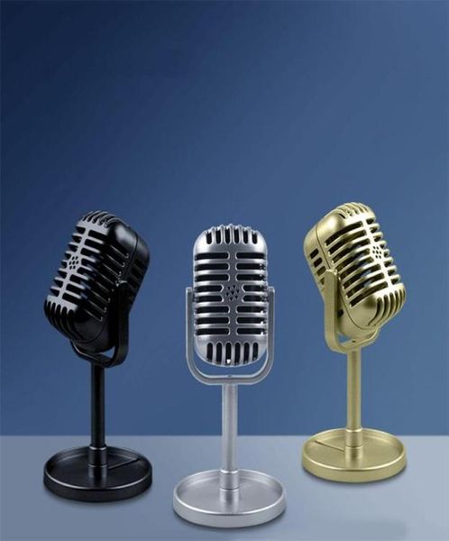 Microphones Microphones vocaux dynamiques rétro classiques micro de Style Vintage modèle de support universel Microphone simulé 7458413