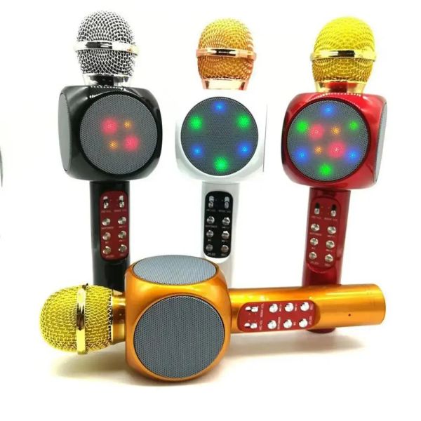 Microphones colorés portables National Karook Microphone Mobile Phone Mobile Karaoke Wireless Condenser Microphone Audio Machine