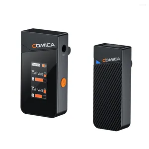 Microfoons Comica 2.4G Dual-Channel Mini Wireless Microphone Ingebouwde DSP-chipsupport One-key ruisreductie voor camera.phone en computer