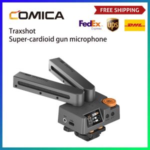 Microfoons Comica Traxshot Super Cardioid Transformable Shotgun Microfoon voor iPhone Android -smartphone Canon Nikon Sony DSLR -camera