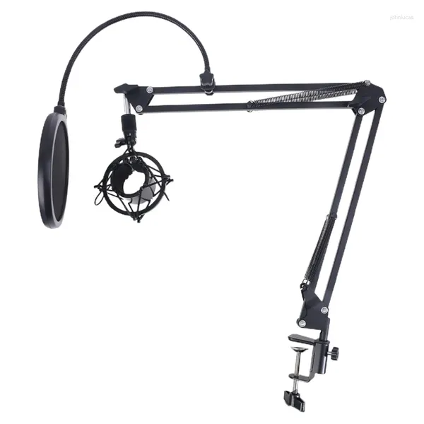 Microphones Microphone à condensateur Micro Suspension Bras de suspension Montage pour salle de diffusion
