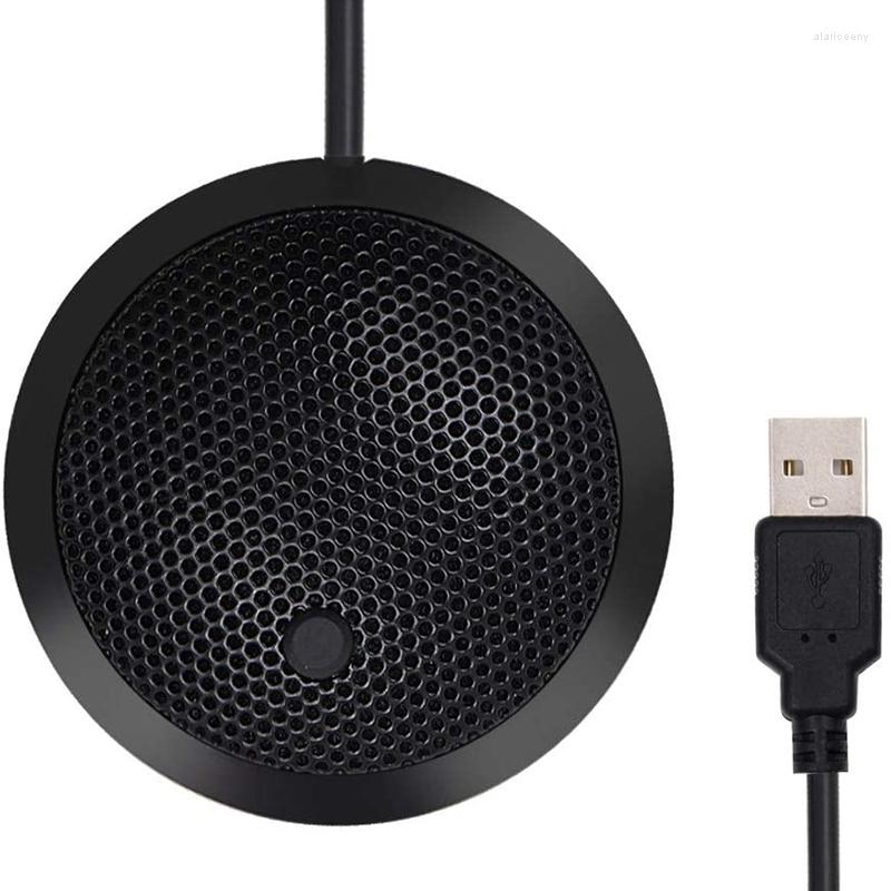 Microphones Conference USB Microphone Omnidirectional Condenser PC With Mute Button LED Indicator Plug&Play For Game Etc