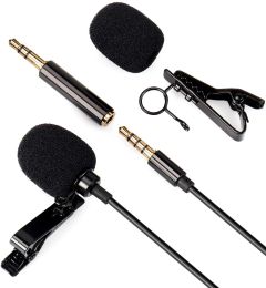Microphones Daffodil MCP100B Clip Lavalier sur microphone 3,5 mm mini microphone à revers à revers pour téléphone portable pour téléphone portable
