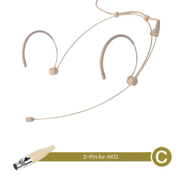 Microphones Double Shook Headset Mic Beige Headworn Microphone 3,5 mm 3 broches 4 broches XLR POUR POUR LES MAISONS STAGES DE CARER