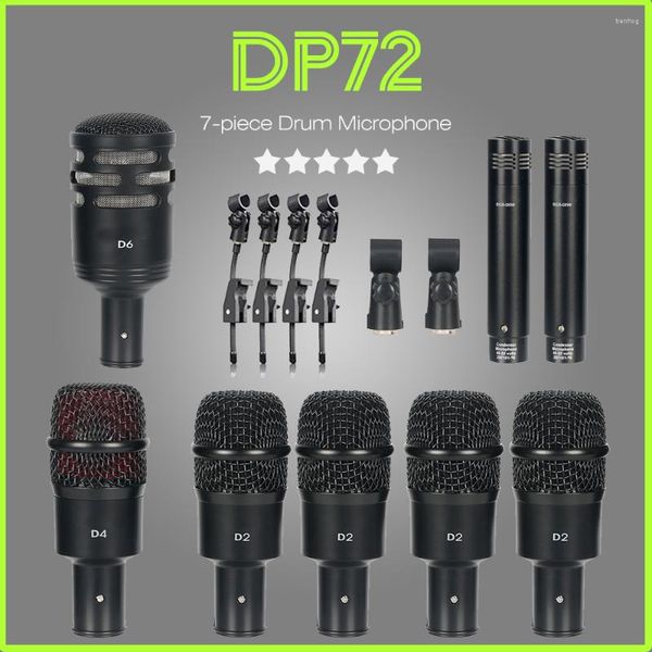 Microfoni DP72 Kit microfono cablato con copertura per batteria per strumenti professionali DP7 con adatto per band dal vivo