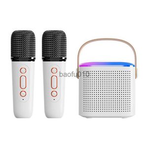 Microphones Double microphone sans fil Machine de karaoké Bluetooth 5.3 Système de haut-parleurs PA avec 1-2 microphones sans fil Home Family KTV Audio Set HKD230818