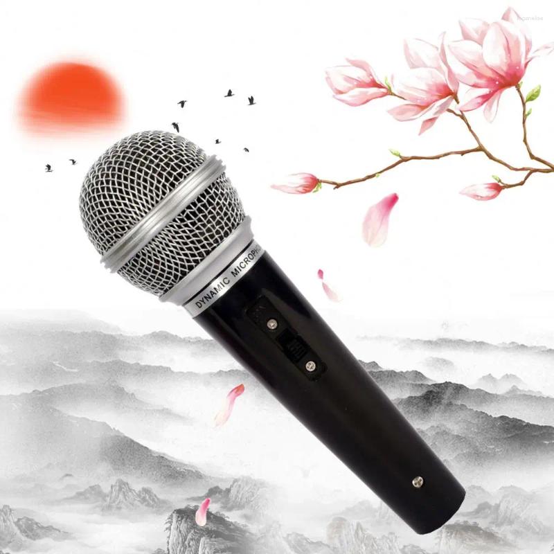Microphones Dynamic Karaoke Wired Microphone KO-CIN 607 Singing Teaching Recording Cardioid Noise Cancelling Handheld Mic Plastic Black