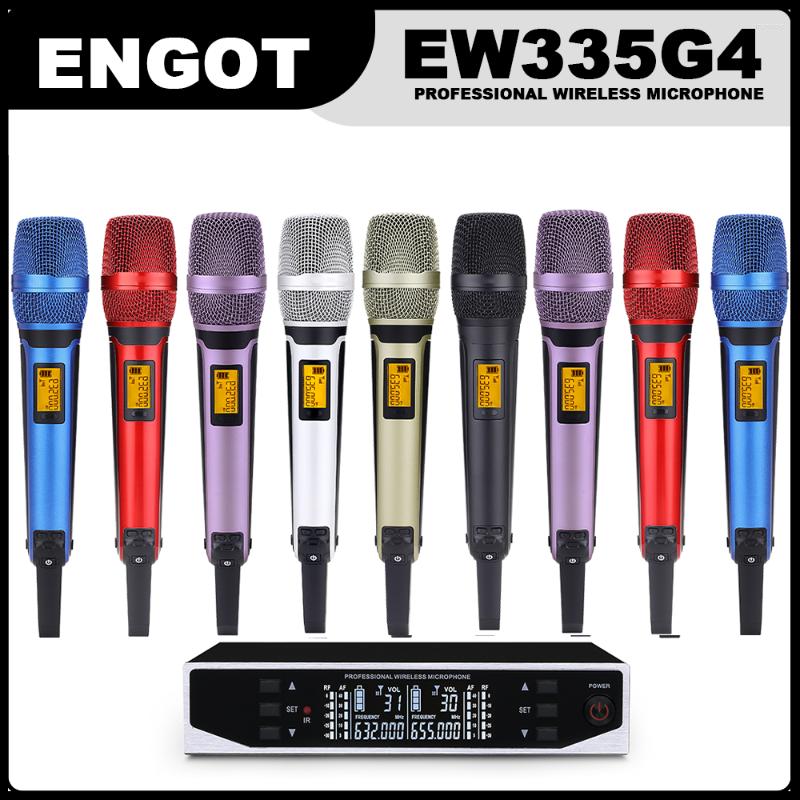 Mikrofonlar ENGOT EW335G4 2 Kanallar Profesyonel Kablosuz Mikrofon Sistemi UHF EW300G4 SKM9000 SKM9100 SKM9100 EW135G4 için Metal DJ MIC