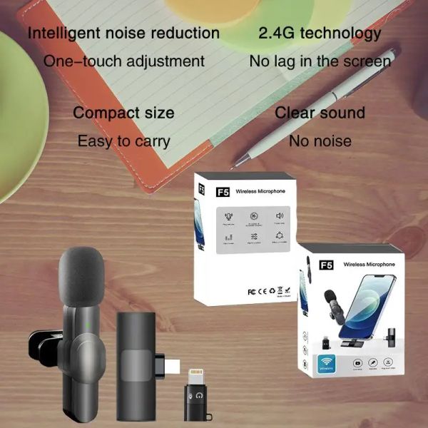 Los micrófonos experimentan el audio cristalino con nuestro clip de collar inalámbrico micrófono con tecnología de reducción de ruido de radio