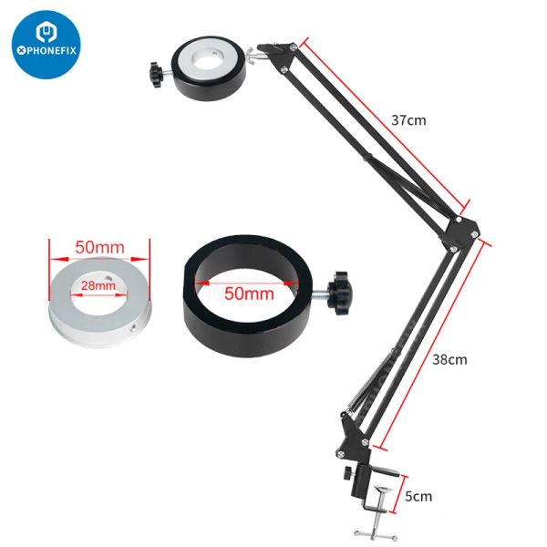 Micrófonos grabable grabación soporte microfono microscopio suspensión de cámara boom boom steissor stand soporte Clip para video webcam en vivo