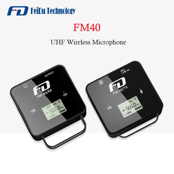 Microphones Feidu FM40 Microphone Kit de récepteur d'émetteur sans fil UHF