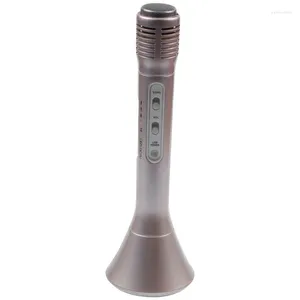 Microphones Flash LED Lumière Sans Fil Bluetooth Microphone À Condensateur Ktv Lecteur Mic Home Party Karaoké Haut-Parleur Hanheld Enregistrement