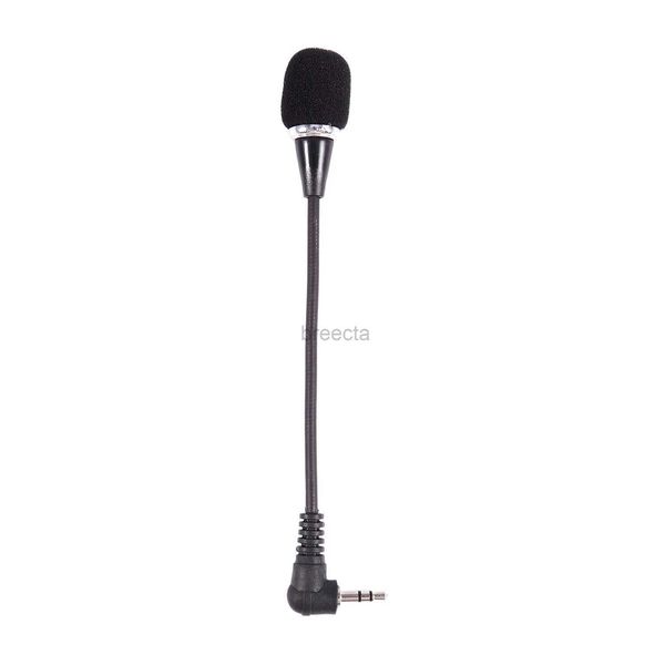 Microphones Flexible 3,5 mm Jack mini micro microphone pour ordinateur portable PC Desktop Skype Yahoo Black 240408