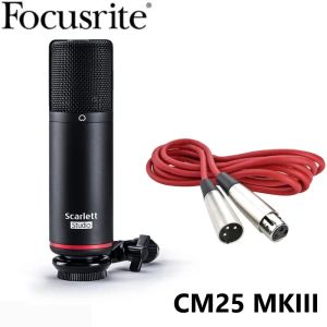 Microphones FocusRite Scarlett Studio Scarlett CM25 MKIII Condenser Microphone Studioquality for Computer Recording with 3M XLR Câble