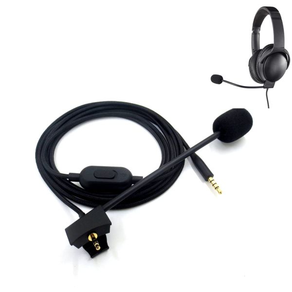 Microphones pour Bose QC35 QC35II Esports détachables Réduction du bruit Écouteur Microphone Headset Traiding Game Earphone Cable avec volume