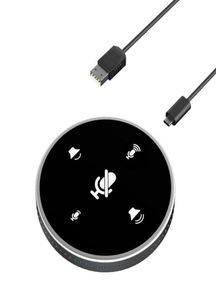 Microfoons voor Computer USB Conference Microfoon Home Omni Directional Podcasting Round Laptop Stereo Speaker Call met Mute But6616313