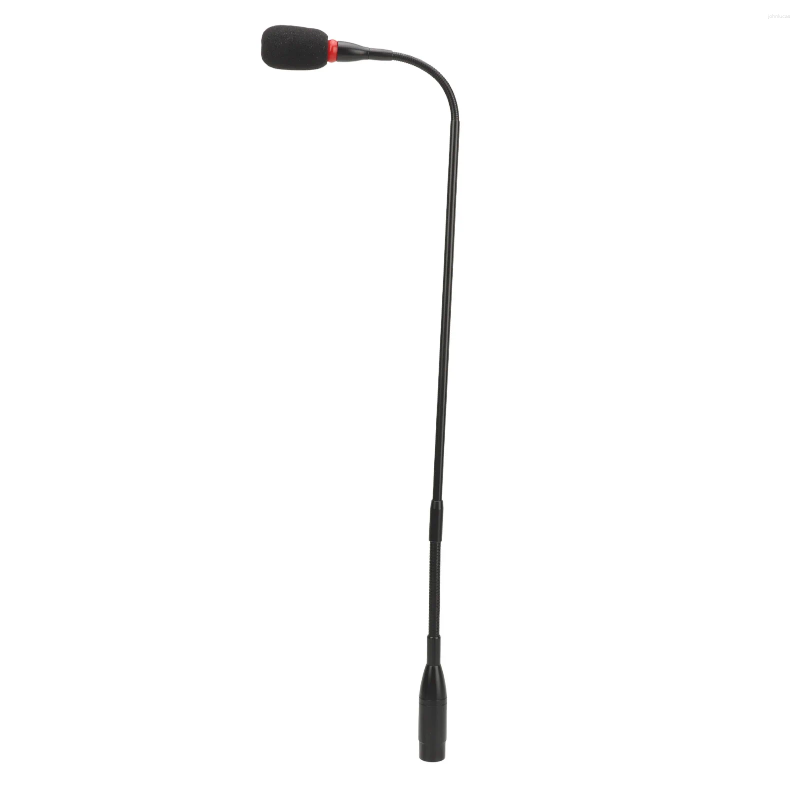 Microphones For Government Gooseneck Microphone 23.2in Condenser 3 Pin Straight Plug Flexible With Indicator Windproof Cotton Aluminium