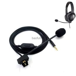 Microfoons voor QC35 QC35II Afdikbare e-sportsruisreductie Oortelefoon Microfoon headset Braids-oortelefoonkabel met volume HKD230818