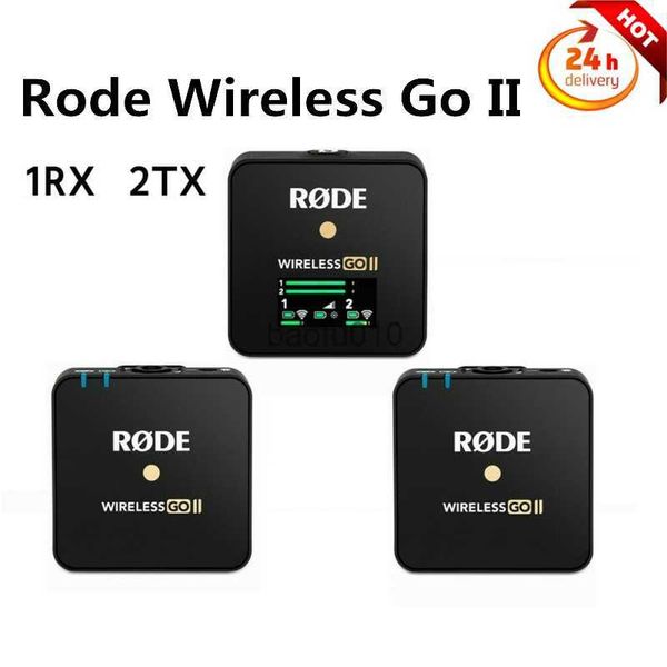 Micrófonos para Rode Wireless GO2 GO II Wireless Lavalier Mic Sistema de micrófono para teléfonos Android iPhone Cámara Laptop 200m Transmisión HKD230818