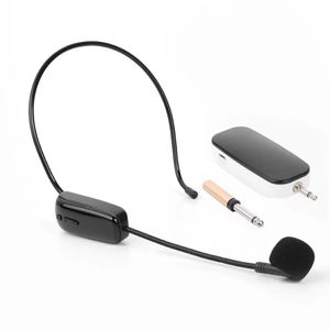 Microphones pour l'enseignement Amplificateur vocal Casque UHF Microphone sans fil avec récepteur Convertisseur audio standard 3,5 à 6,35 pour haut-parleurs