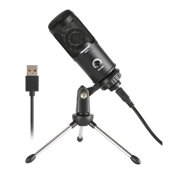 Microphones Freeboss Condenser USB Microphone Metal Cardioïde Enregistrement micro Mic en direct Streaming Diffusion Karaoke CM18 pour YouTube