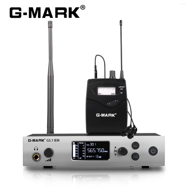 Microphones G-Mark G5.1 IEM Wireless in Ear Monitor System for Outdoor Stage Performances en temps réel Retour Profestionnel Microphone