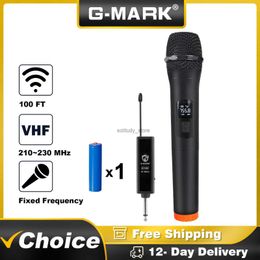 Microphones G-Mark X110V Microphone de karphone sans fil avec batterie de lithium rechargeable facile à utiliser pour les fêtes de l'église Families Ressions Hostsq