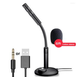 Microfoons Game Capacitance Microfoon Desktop Live Studio Speech Mic voor Windows Office YouTube Video Skype Chating Gaming 3.5mm USB -plug