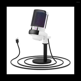 Microfoons Gamingmicrofoon USB Voor pc Met RGB-bediening Touch Mute Gain-knop