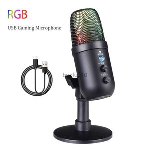 Microfoons Gaming Studio Recording Microfoon USB Wired Table condensor Streaming Professional Podcast Mic voor PC PS4 PS5 Laptop Computer HKD230818