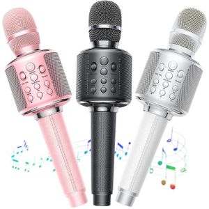 Microphones GOODAAA karaoké Microphone Bluetooth Portable sans fil maison chant Machine haut-parleur enregistrement pour enfants Y11S condensateur Microfone