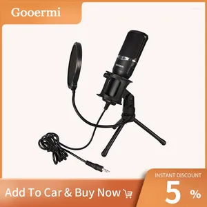 Micrófonos gooermi J34 Condensador profesional con conector de micrófono Micrófono y reproducción con reducción de ruido de la interfaz USB para grabación de estudio