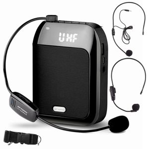 Microphones Gosear amplificateur vocal 15W boîte Portable multifonctionnelle de haut-parleur Bluetooth avec Microphone sans fil pour haut-parleurs enseignants 231116