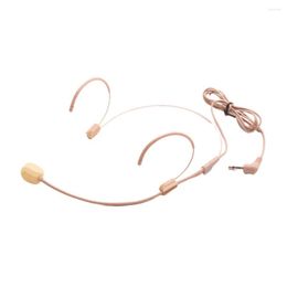 Microfoons Gids Bedrade handsfree microfoon Afneembare stemlezingen Condensator Headset Draagbaar onderwijs Dual Hook Studio