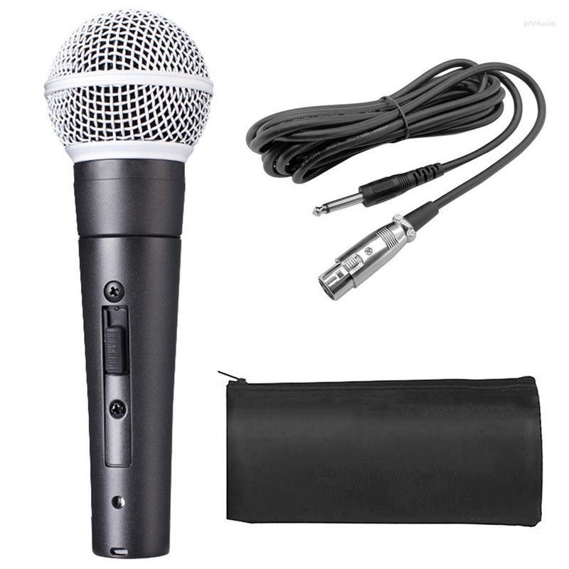 Microfones microfones portáteis Microfones profissionais de microfone com cabo de áudio cantando para homens cantores de homens
