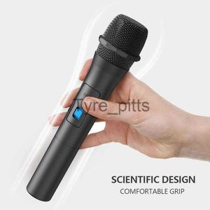 Microfoons Handheld draadloze microfoon Metalen dynamisch microfoonsysteem met oplaadbare ontvanger Karaokemachine en mixer voor feest x0717