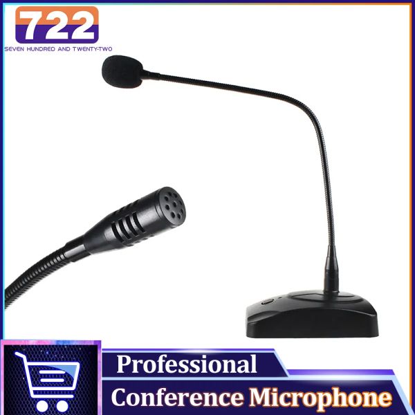 Microphones HD Goosenck Microphone Professional Conference Center micro diffusion capacitive flexible haute sensibilité câblée 6,35 mm