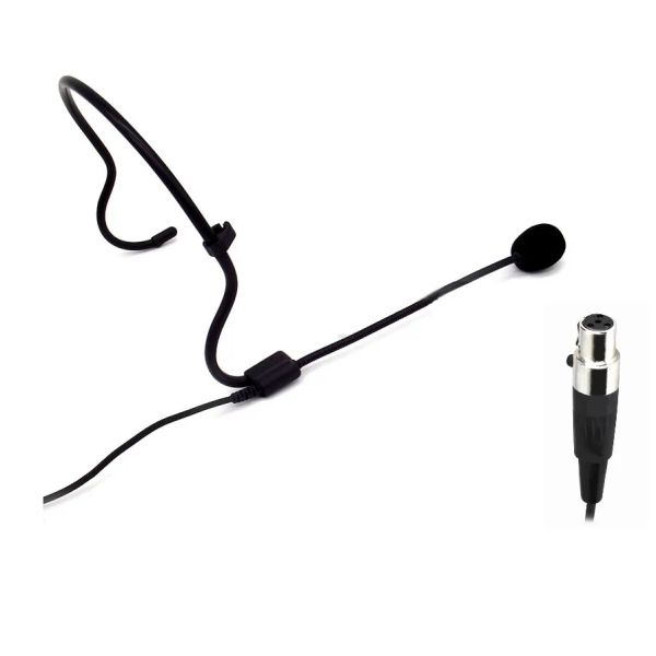 Microphones Headset Microphone Headworn Mic Mini pour UHF Wireless XLR (TA4F) Système de microphone pour le théâtre