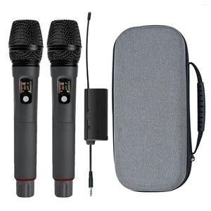 Microphones Heikuding Système de microphone dynamique sans fil portable pour machine de karaoké Party Vocal Mariage
