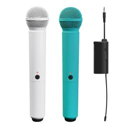 Microfoons Heikuding Draadloos Microfoonsysteem voor Geluidskaart Draadloze Microfoon Karaoke Oplaadbaar en 35MM Ontvanger 231204