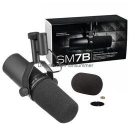 Micrófonos de alta calidad Micrófono dinámico SM7B 7B Estudio Respuesta de frecuencia seleccionable para la entrega de caída de grabación de la etapa en vivo Shure
