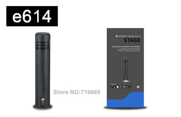 Microphones de haute qualité E614 Condenseur Microphone Mic à instrument cardioïde avec support de pince pour la vente à chaud