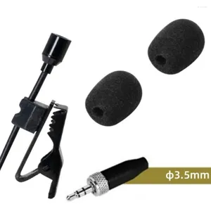 Microphones à condensateur omnidirectionnel de haute qualité, Clip à revers, connecteur 3.5MM pour système sans fil