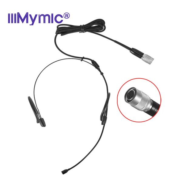 Micrófonos iiimymymic black pro mini 4pin condensador auriculares micrófono para audio technica transmisor de carrocería inalámbrica