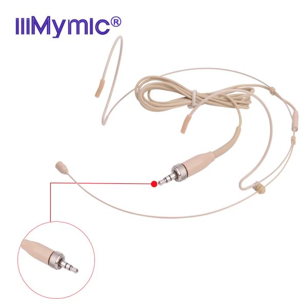 Microphones IIIMymic Pro Omnidirectional Condenseur Casque Microphone pour émetteur de pack Bodypack Sennheiser Wireless 3,35 3,5 mm verrouillable