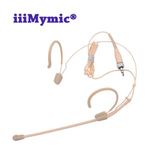 Micrófonos iiimymic profesional condensador auricular micrófono para transmisor sennheiser 3,5 mm jack de tornillo mágico apuesto