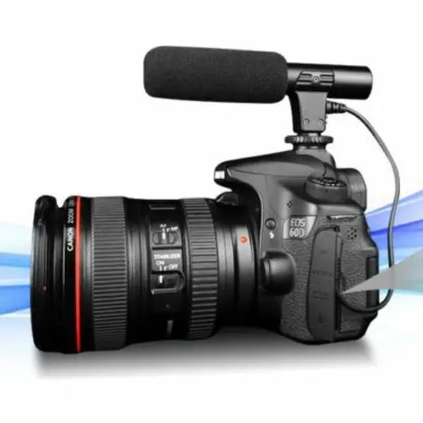 Microphones Jintu Professional Shotgun Condenser Camera Microphone pour Nikon D7000 D7200 D7100 D7500 DF D80 D90 D500 D5000 D5100 D5500 D5600