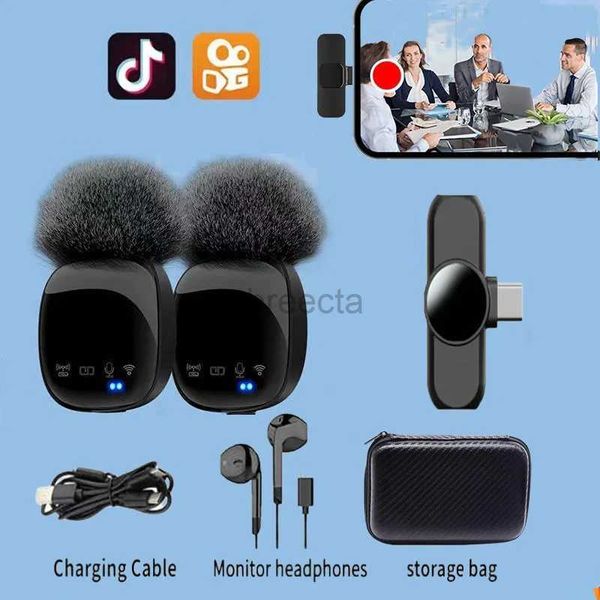 Microphones Joceey Bluetooth Microphone pour Android iPhone iPad Microphone Professional pour l'enregistrement vidéo